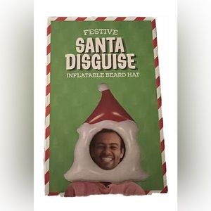 Festive Santa Disguise | Inflatable Beard Hat